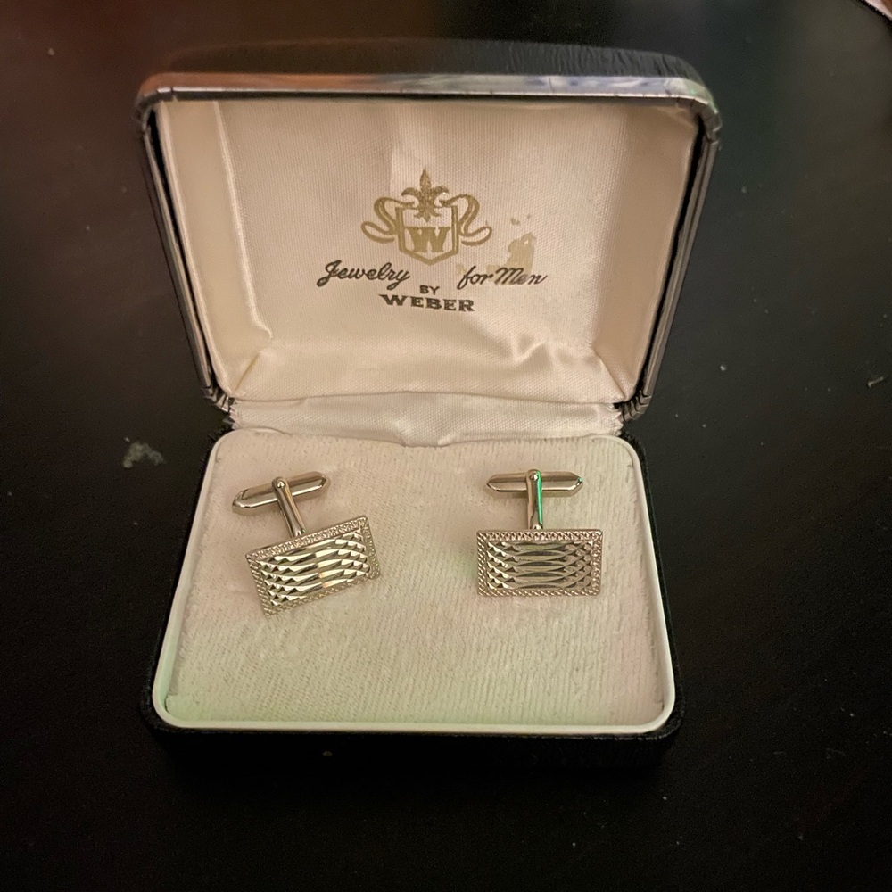 Beautiful Silver Tone Cufflinks
